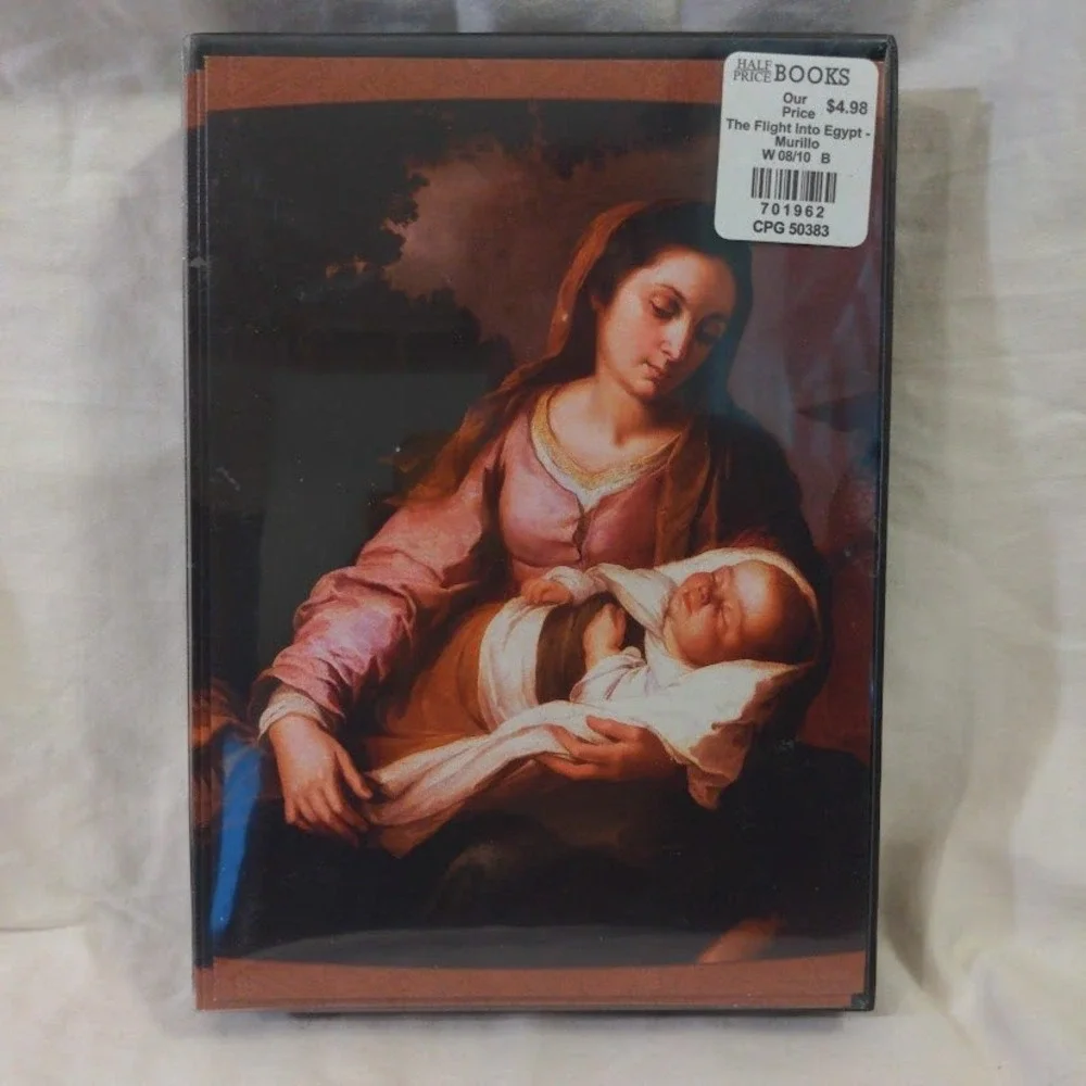 Religious Christmas Cards Set 54 Count Madonnina Murillo Flight Into Egypt Art